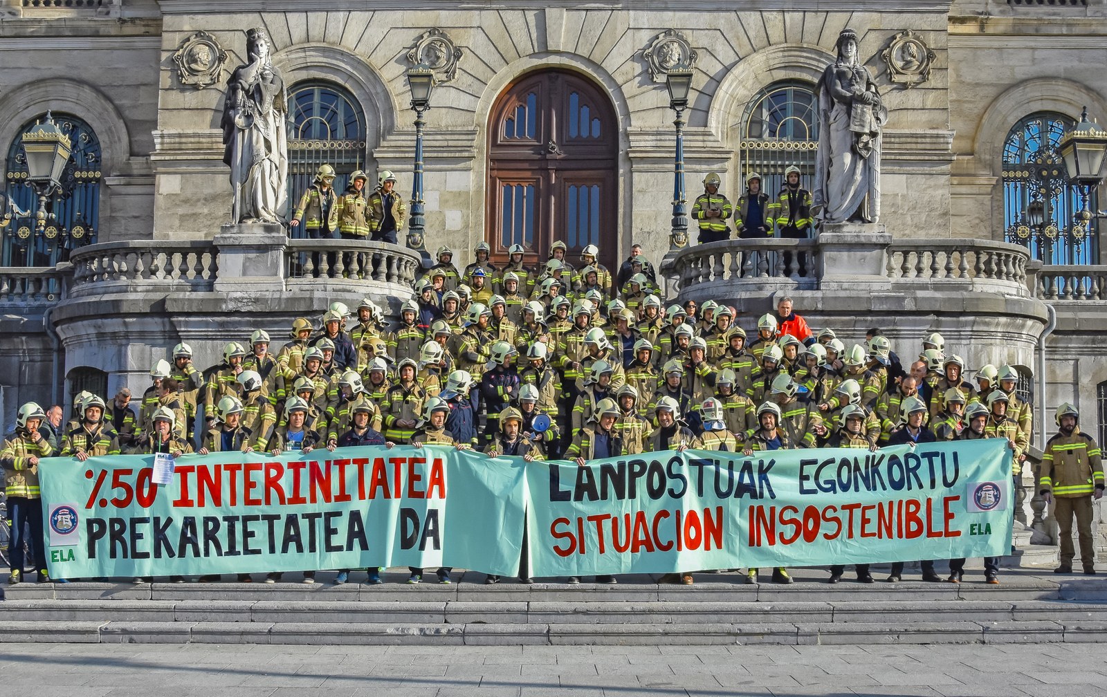 ELA consigue un acuerdo que reforzará el servicio de bomberos del ayuntamiento de Bilbao