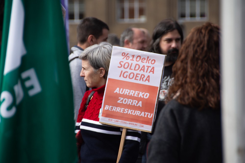 ELA denuncia que el Gobierno Vasco ha aprobado una nueva pérdida de poder adquisitivo