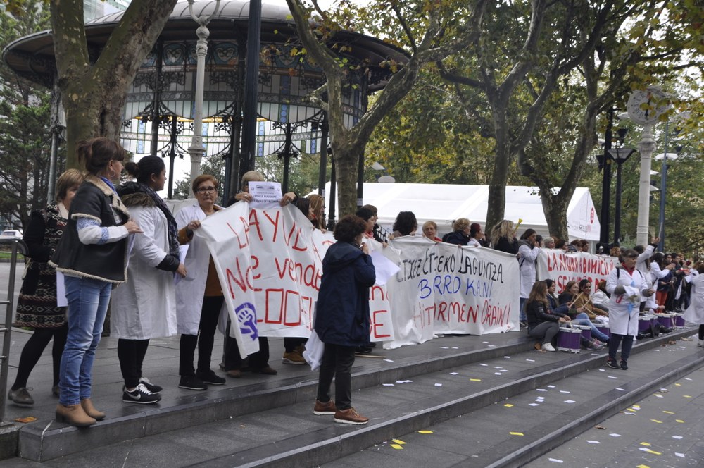 ELA era partidaria de seguir con la huelga en el servicio de Ayuda a Domicilio de Donostia