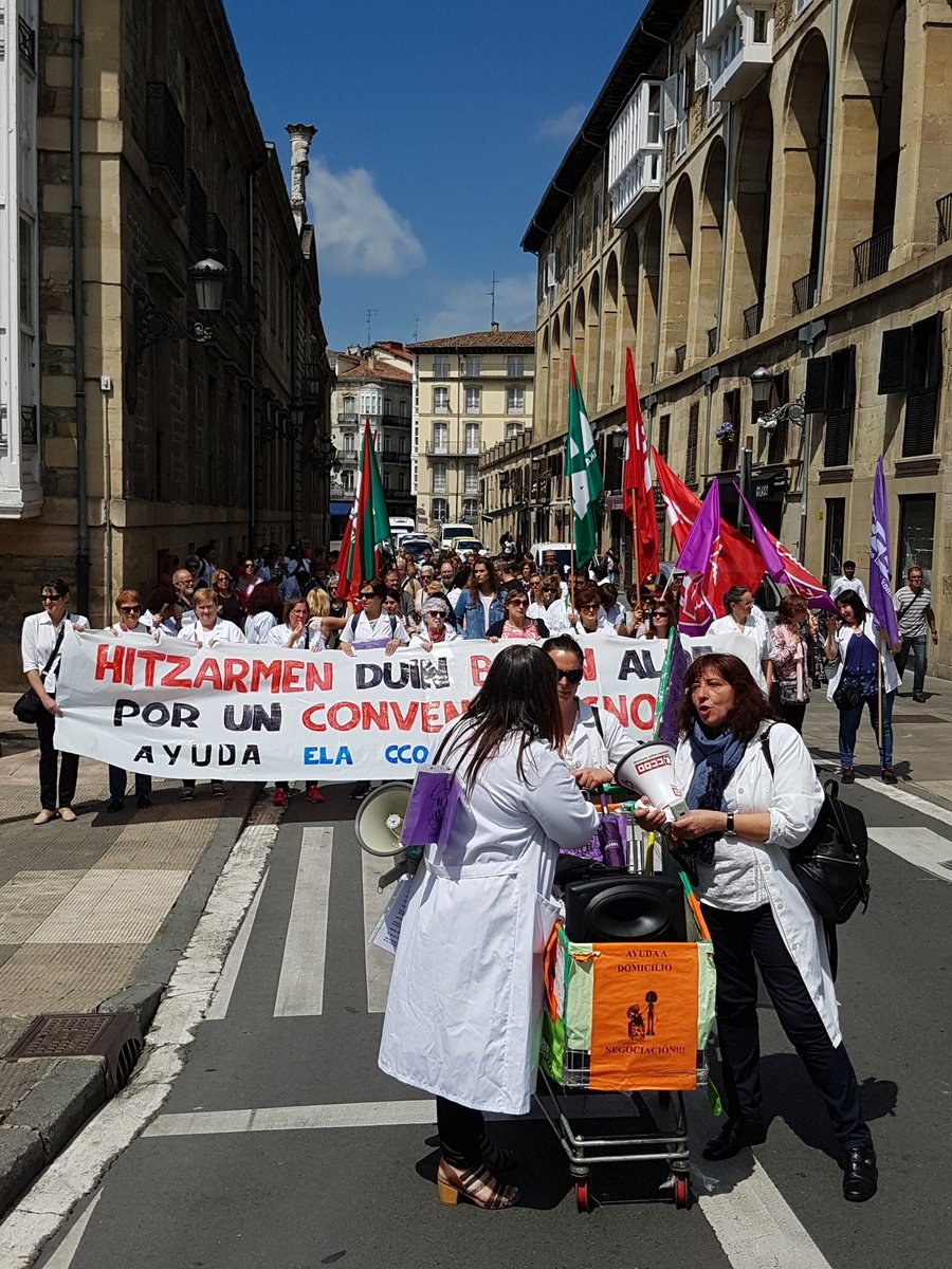 Huelga de las trabajadoras de Ayuda a Domicilio de Alava