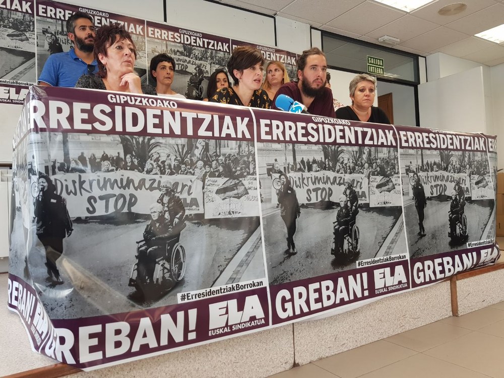 Las trabajadoras de las residencias de Gipuzkoa anuncian 17 jornadas de huelga a partir de septiembre