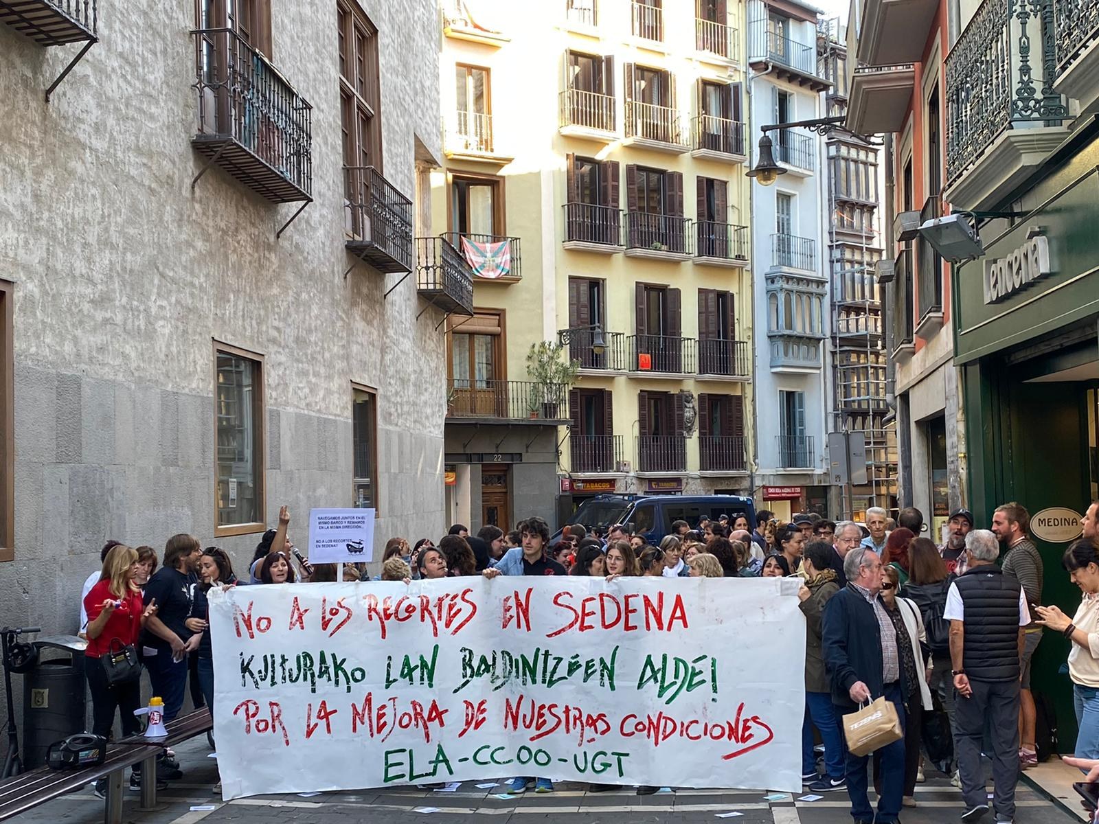 La huelga en Sedena afecta a la mayoría de lo centros culturales de Navarra