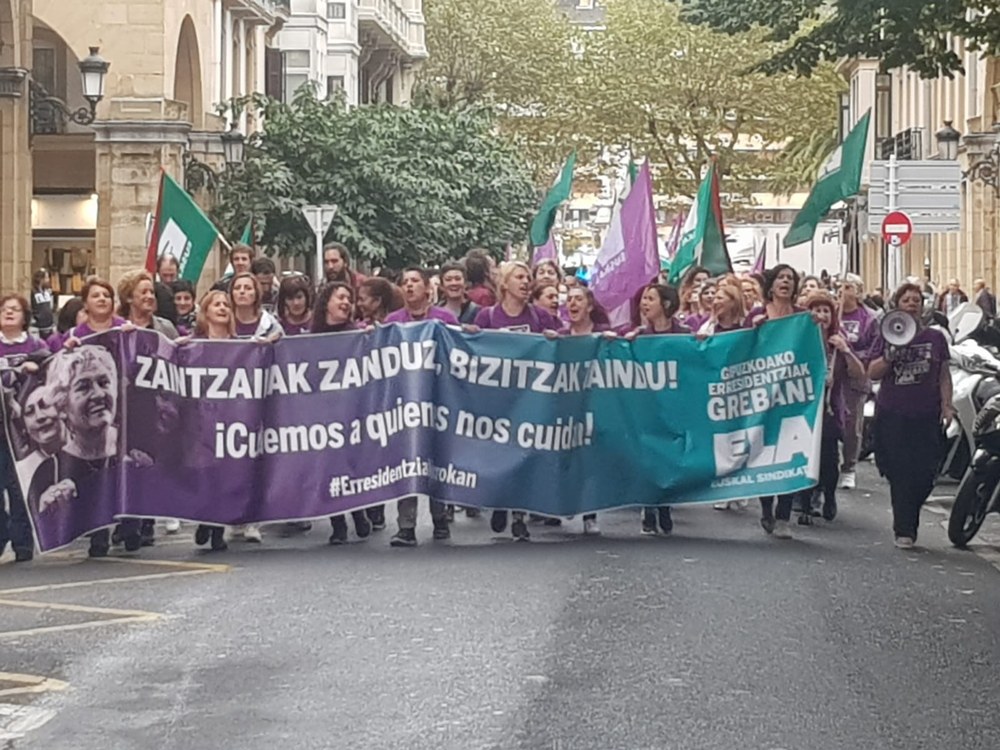 “Para la Diputación de Gipuzkoa los cuidados son un negocio” #ErresidentziakBorrokan