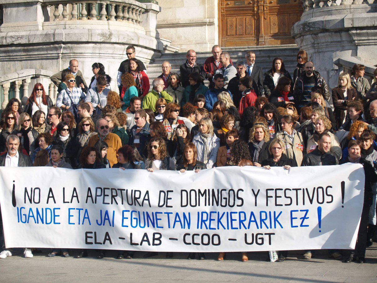 Opencor Movilizaciones contra OpenCor y la apertura en festivos — ELA Sindikatua