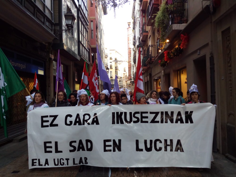 Nueva jornada de huelga en la Ayuda a Domicilio de Bizkaia
