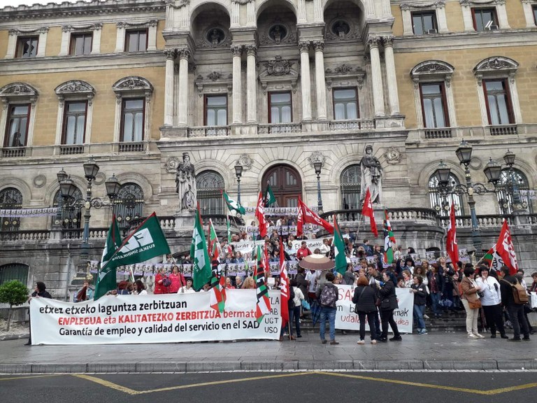Nuevas jornadas de huelga en el sector de Ayuda a Domicilio de Bizkaia