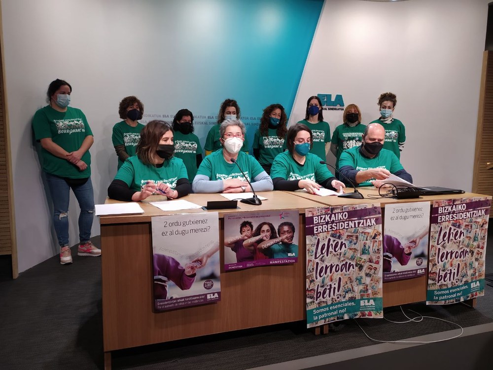 Tercera jornada de huelga en las residencias de Bizkaia el 17 de marzo