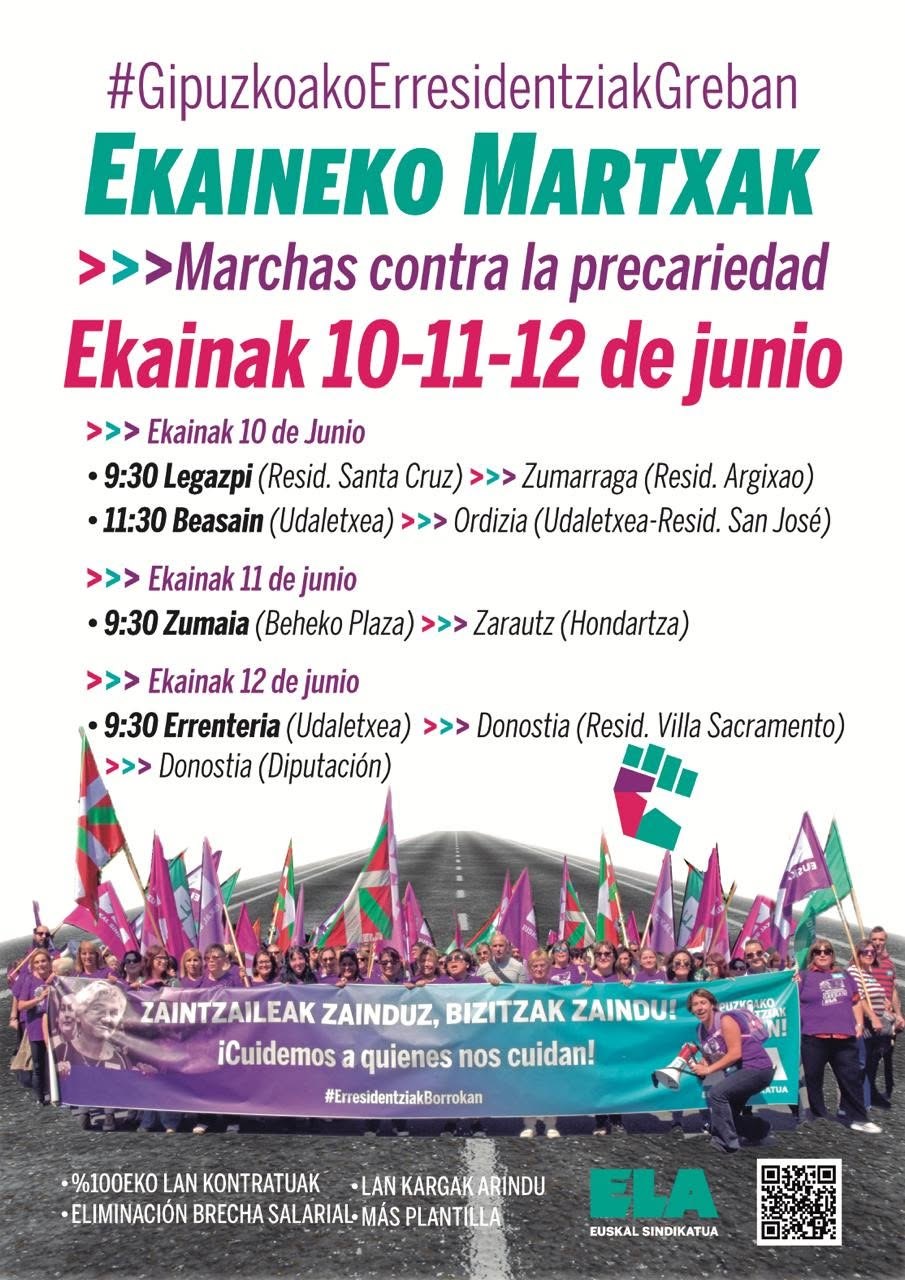 Tres días de huelga y marchas itinerantes a partir de mañana