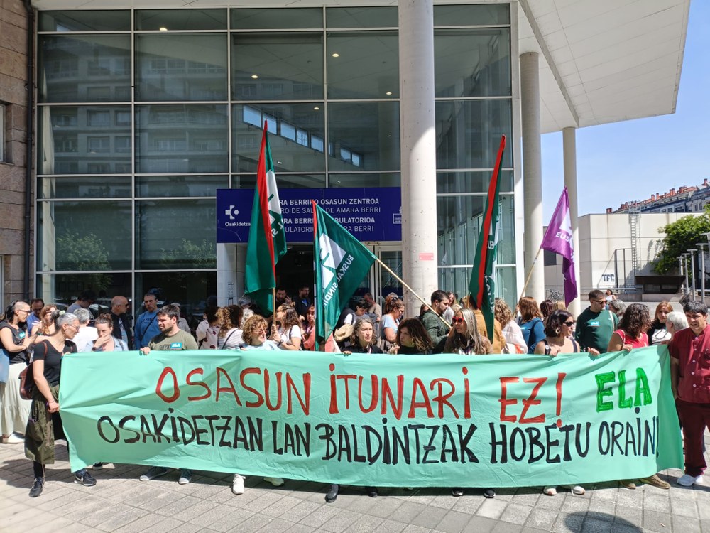 ELA denuncia que el Pacto de Salud lleva 8 meses intentando maquillar los graves problemas de Osakidetza
