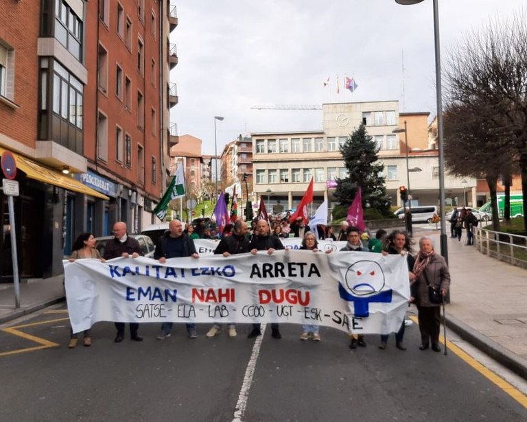 Manifestación para denunciar la situación de los Puntos de Atención