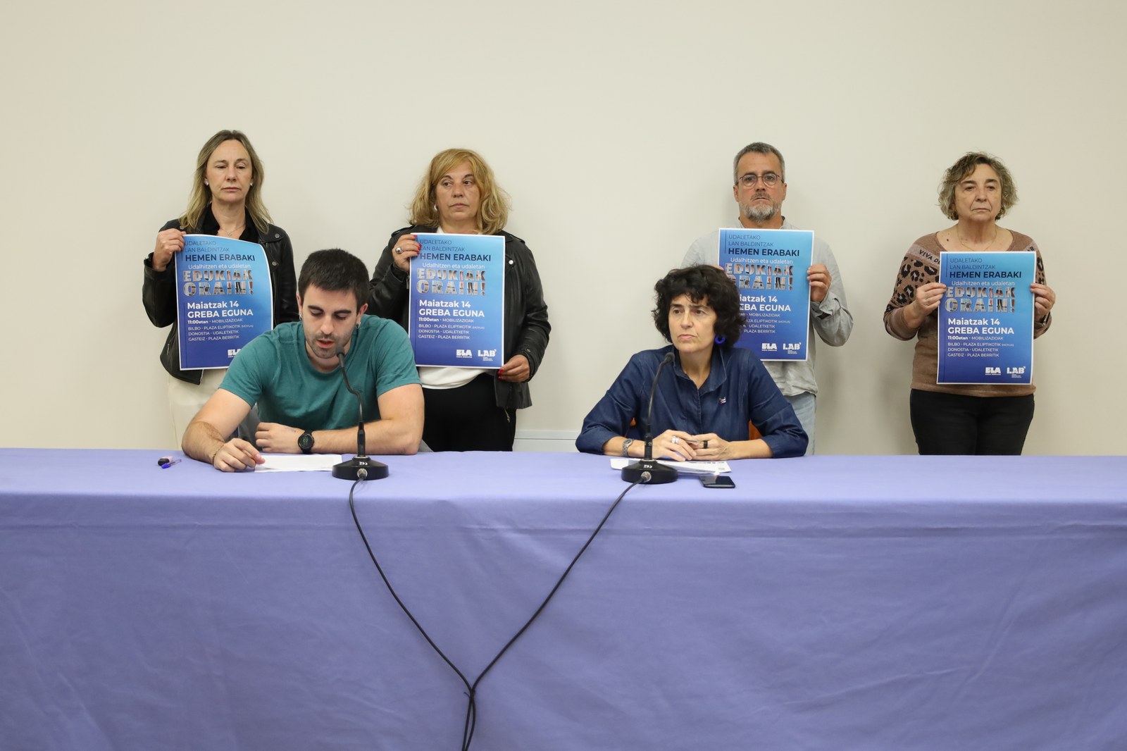 ELA y LAB han presentado más de 120 mociones en los ayuntamientos vascos apoyando la convocatoria de huelga