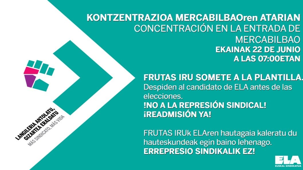 La empresa despide al candidato de ELA antes de las elecciones sindicales