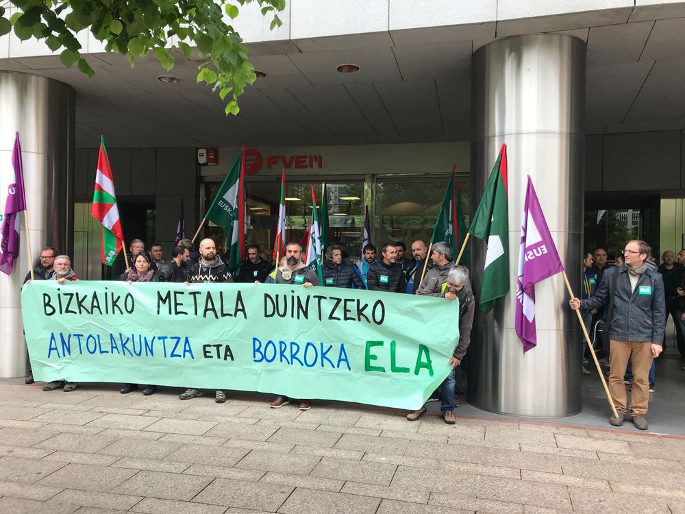 ELA exige dignificar y mejorar sustancialmente las condiciones de trabajo del Metal de Bizkaia