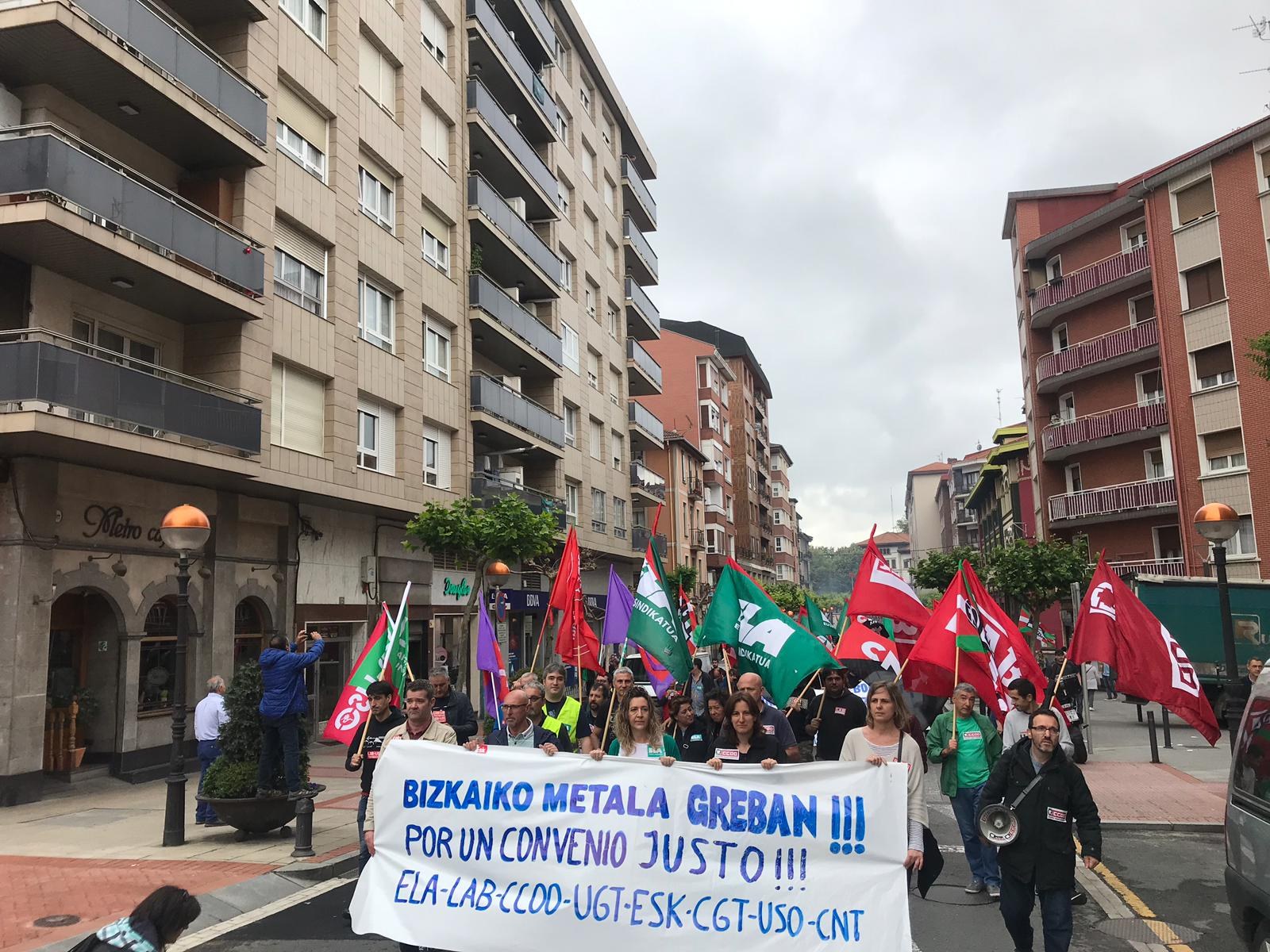 La  cuarta jornada de huelga en el Metal de Bizkaia alcanza el 85% de seguimiento