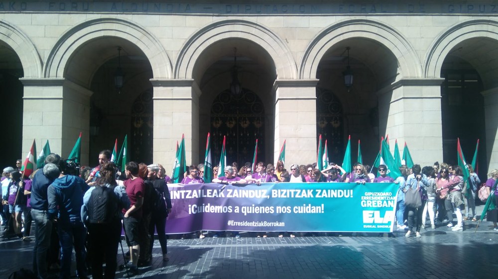 Nuevas jornadas de paro en las residencias de Gipuzkoa