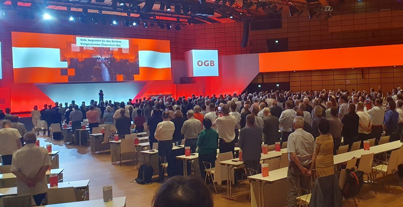 ELA ha participado en el  20º Congreso de la OGB, central sindical unitaria de Austria ELA ha participado en el  20º Congreso de la OGB, central sindical unitaria de Austria