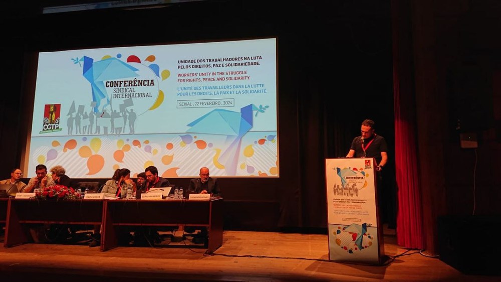 Lakuntza defiende la huelga como instrumento esencial en la acción sindical, en el congreso del sindicato CGTP, en Lisboa Lakuntza defiende la huelga como instrumento esencial en la acción sindical, en el congreso del sindicato CGTP, en Lisboa