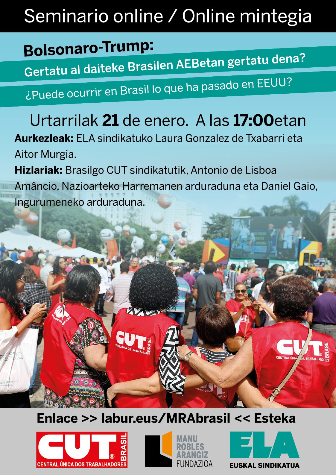 (Seminario online) Bolsonaro-Trump: ¿puede ocurrir en Brasil lo que ha pasado en EEUU? (Seminario online) Bolsonaro-Trump: ¿puede ocurrir en Brasil lo que ha pasado en EEUU?
