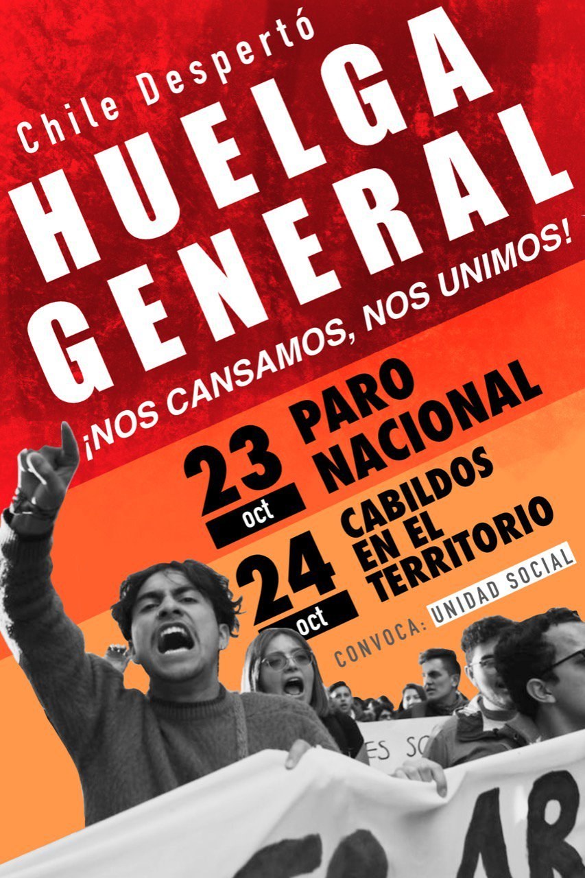Solidaridad con la huegal general en Chile