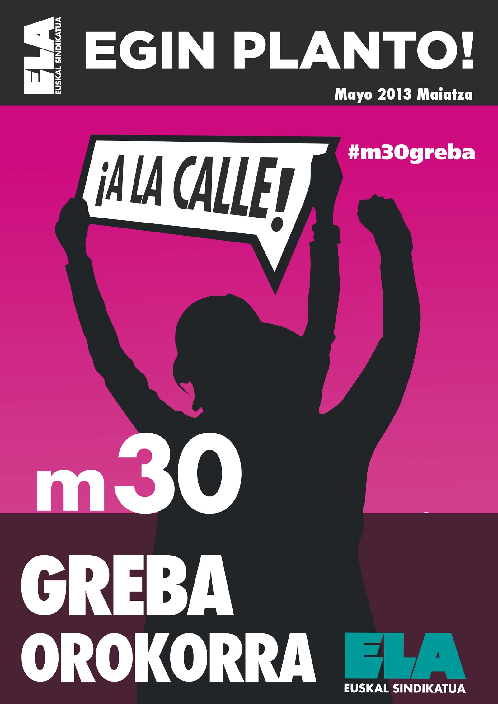 ELA publica una hoja informativa con motivos para secundar #m30greba