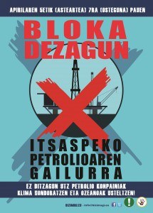 Bizi llama a movilizarse coincidiendo con la Cumbre Mundial de Productores de Petroleo en Pau