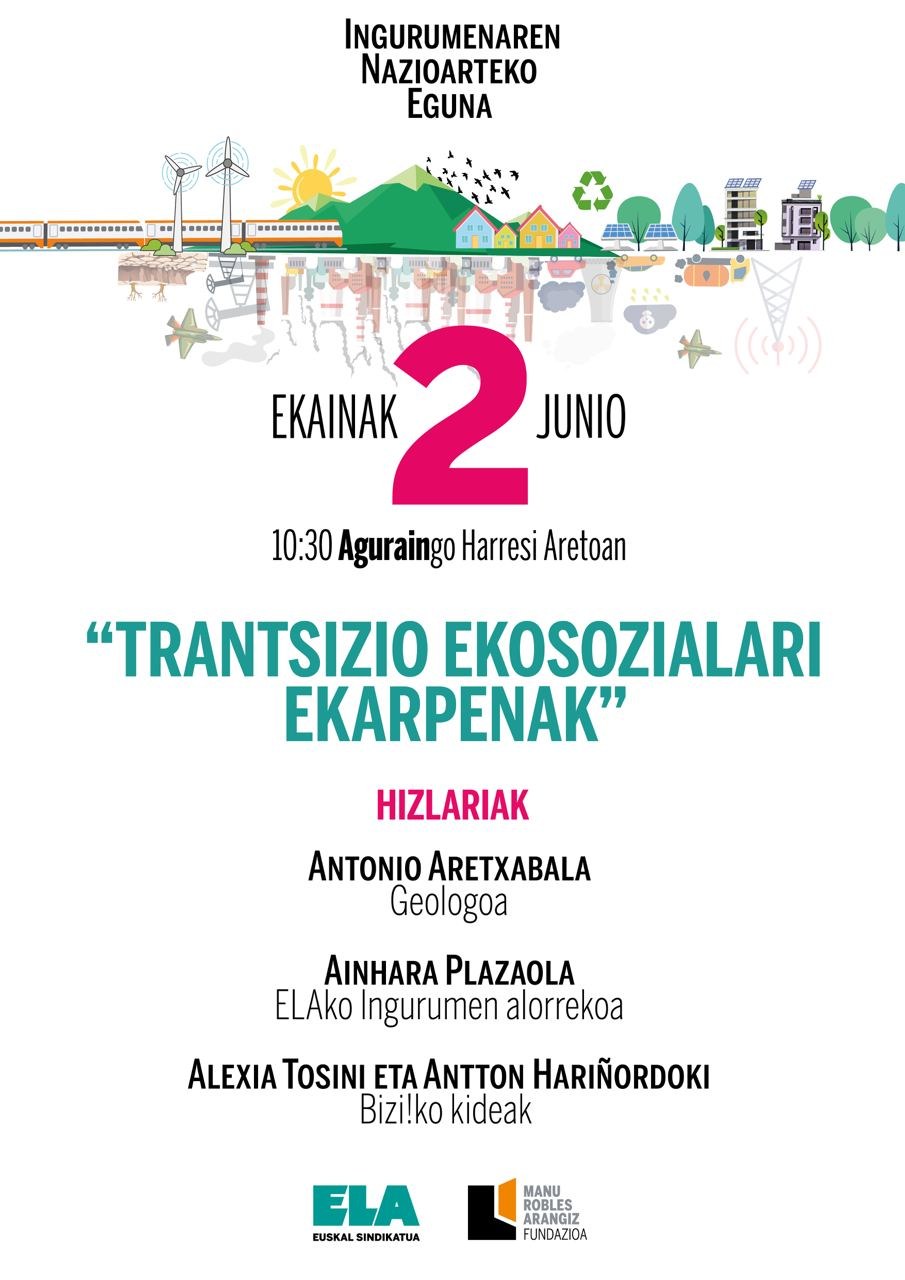 El 2 de junio la transición ecosocial a debate en ELA