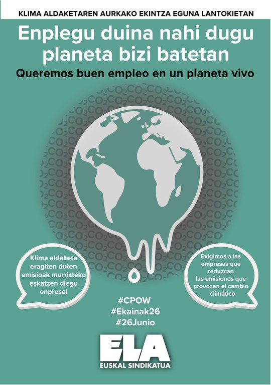 Circunferencia pedir disculpas mar Mediterráneo ELA exige en 100 empresas compromisos concretos contra el cambio climático — ELA Sindikatua Circunferencia pedir disculpas mar Mediterráneo ELA exige en 100 empresas compromisos concretos contra el cambio climático — ELA Sindikatua