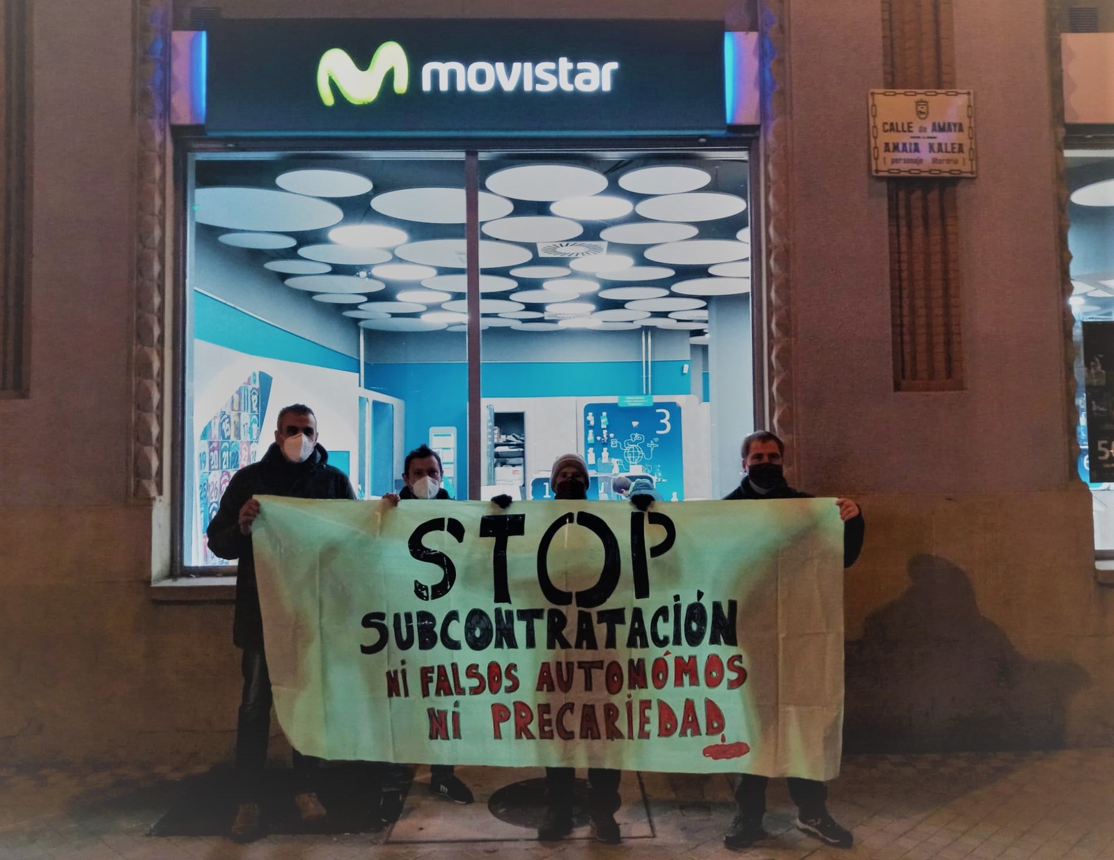 Concentración para denunciar la precariedad de la subcontratación y la contratación como autónomos