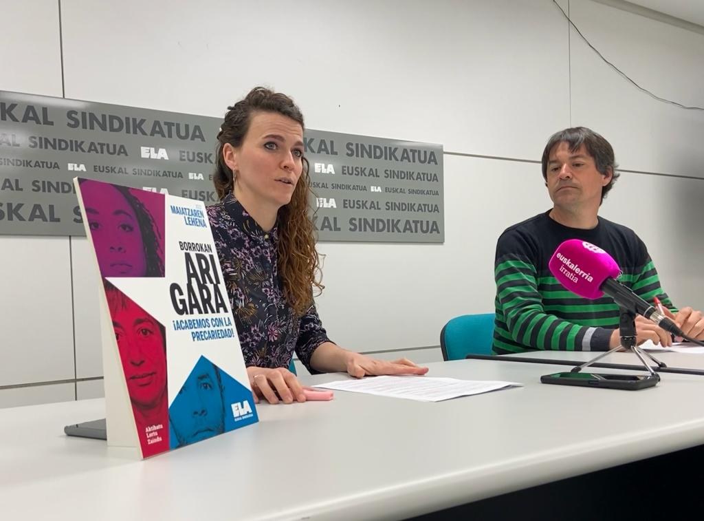 ELA celebrará el Primero de Mayo en Pamplona bajo el lema “Borrokan ari gara, ¡Acabemos con la precariedad!”