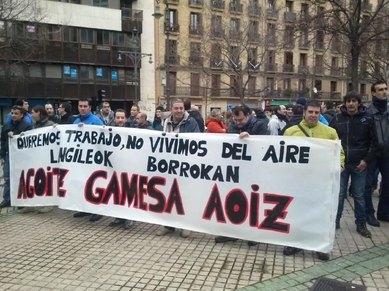 ELA dará una respuesta contundente ante el anuncio de cierre de Siemens-Gamesa en Aoiz, Nafarroa