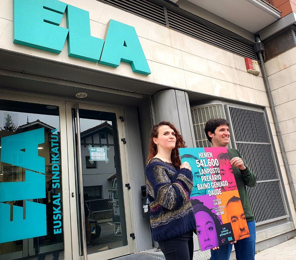 ELA emprende un plan para acabar con la situación de precariedad de 134.300 personas en Navarra