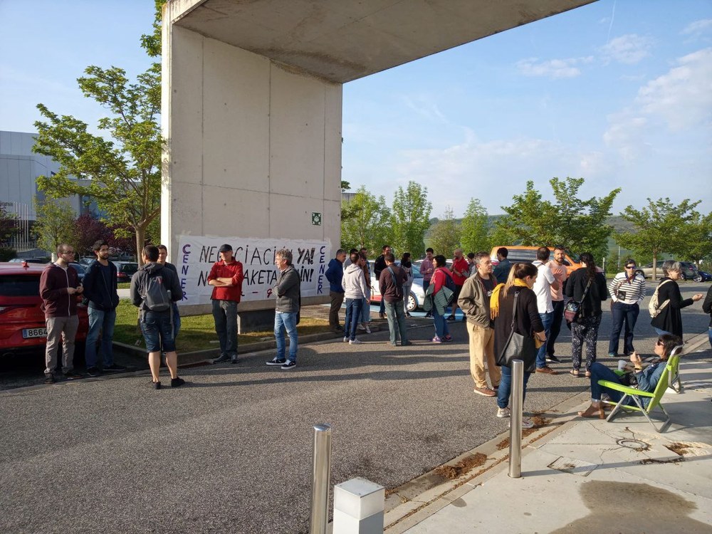 Huelga en Cener (Iruñea), el 12 de mayo