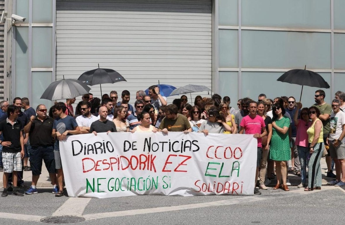 La plantilla de Diario de Noticias en huelga indefinida en protesta por siete despidos