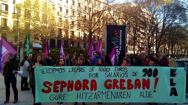 La plantilla de Sephora en Iruñea retoma la huelga
