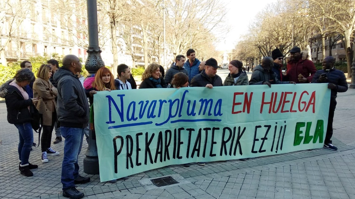 Navarpluma, una huelga contra las coacciones y la precariedad total