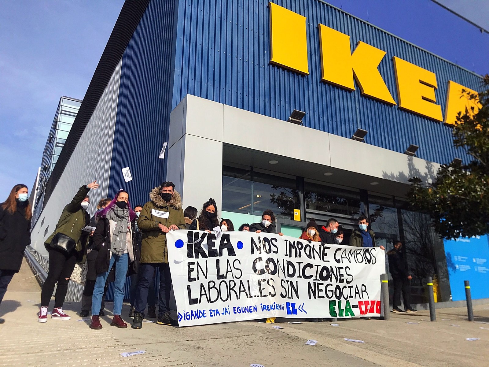Nueva jornada de huelga en IKEA de Iruña en defensa de sus condiciones laborales