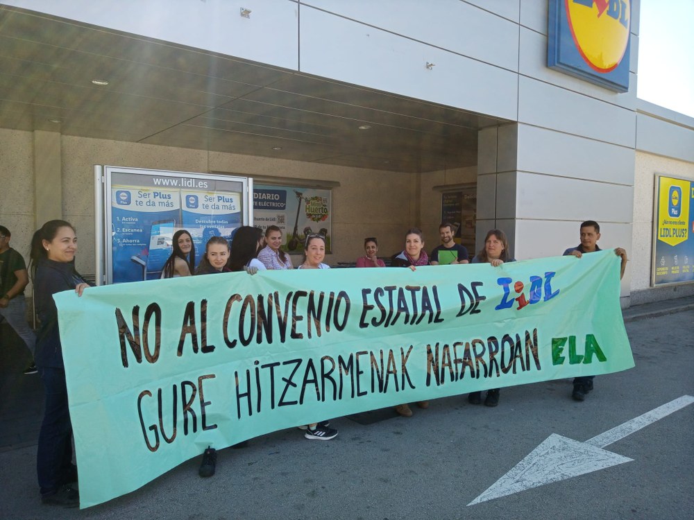 Paros en todas las tiendas de LIDL por la negociación de un convenio de Navarra