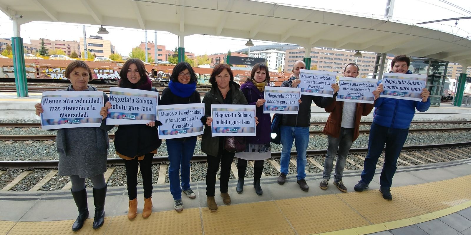 Steilas y ELA exigen al Gobierno de Navarra que el dinero destinado para el TAV sea para reforzar los servicios públicos, en especial la educación pública