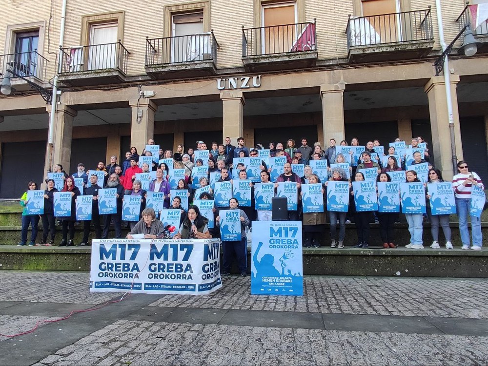 Unos 200 comités y juntas de personal de Navarra se adhieren a la huelga general del 17M
