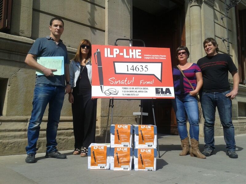 14.635 firmas en Nafarroa para mejorar las condiciones laborales en las subcontratas