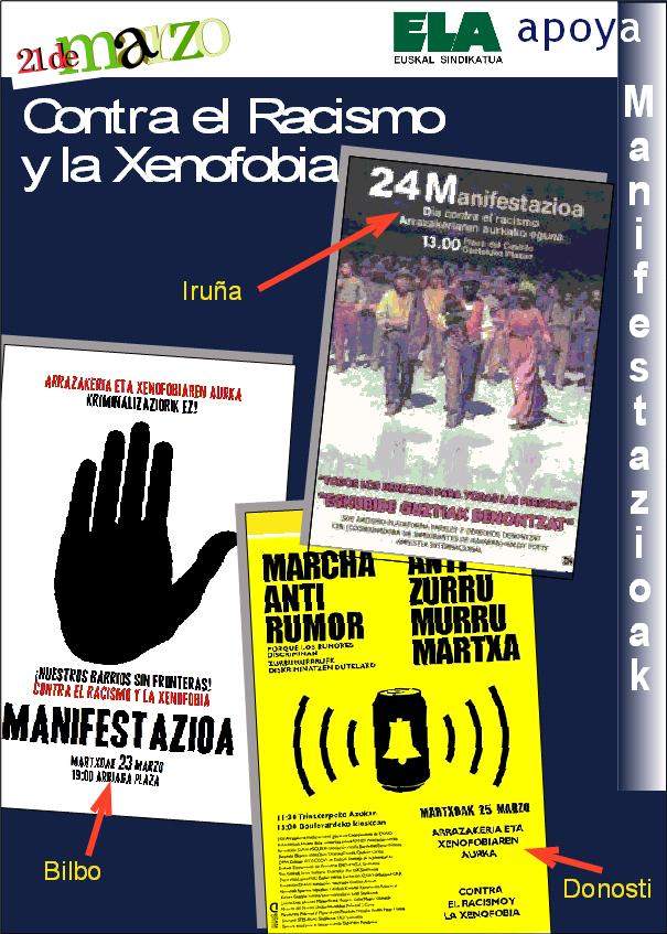 21 de marzo, contra el racismo y la xenofobia. — ELA Sindikatua