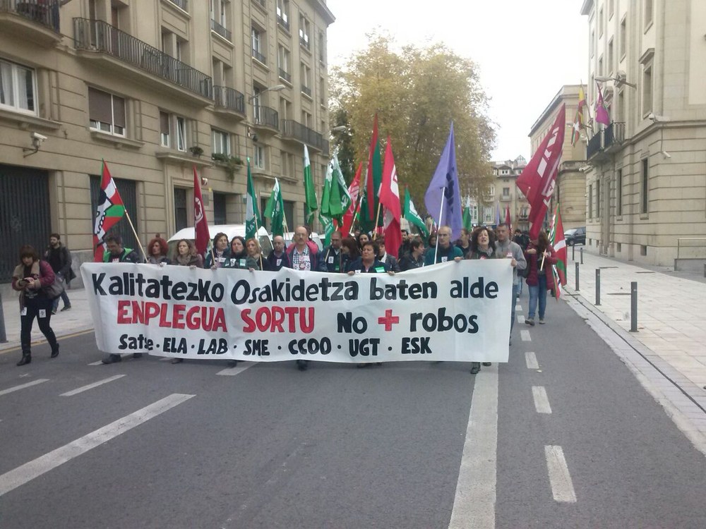 Amplio respaldo de la jornada de huelga en la sanidad pública alavesa