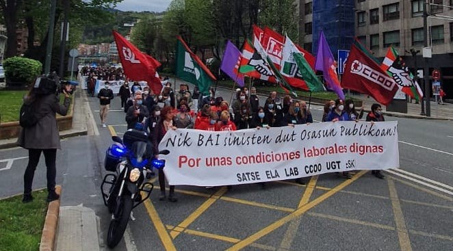 Amplio seguimiento de la huelga en la Atención Primaria de Osakidetza