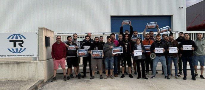 Amplio seguimiento en Tubos Reunidos (Langraiz) a la huelga de tres semanas que termina hoy