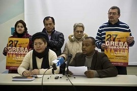 Asociaciones de inmigrantes apoyan la huelga del 27