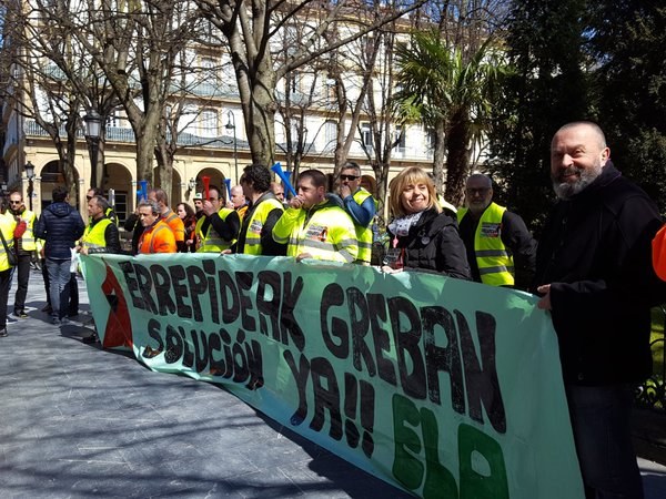 La huelga en las empresas de mantenimiento de carreteras de Gipuzkoa es total