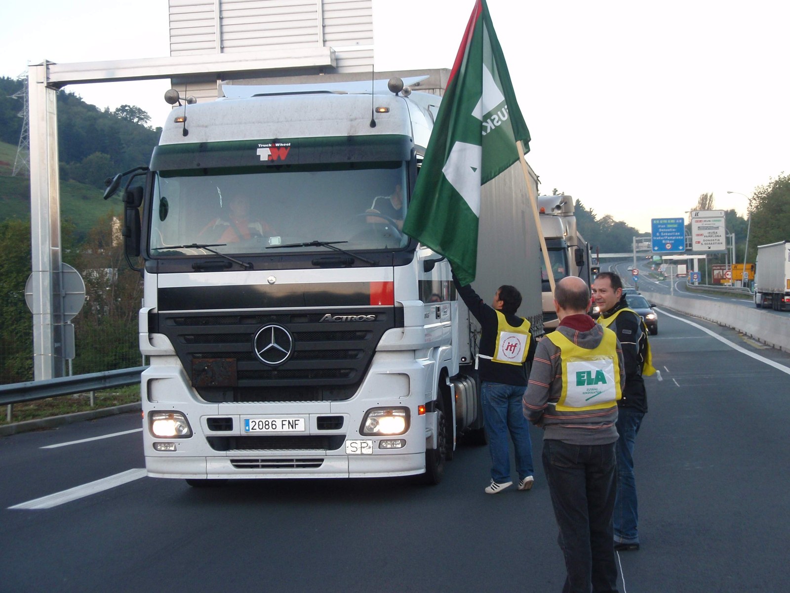 Concentración contra el exceso de horas en el sector del transporte