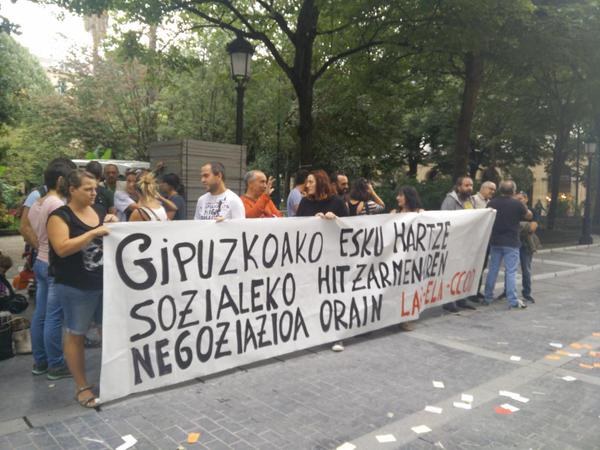 Concentración de delegados/as de Intervención Social de Gipuzkoa