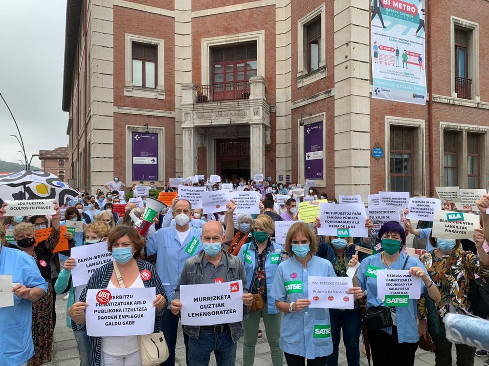 Concentraciones ante los hospitales de Osakidetza el 25 de septiembre para exigir soluciones urgentes a la falta de medios del sector
