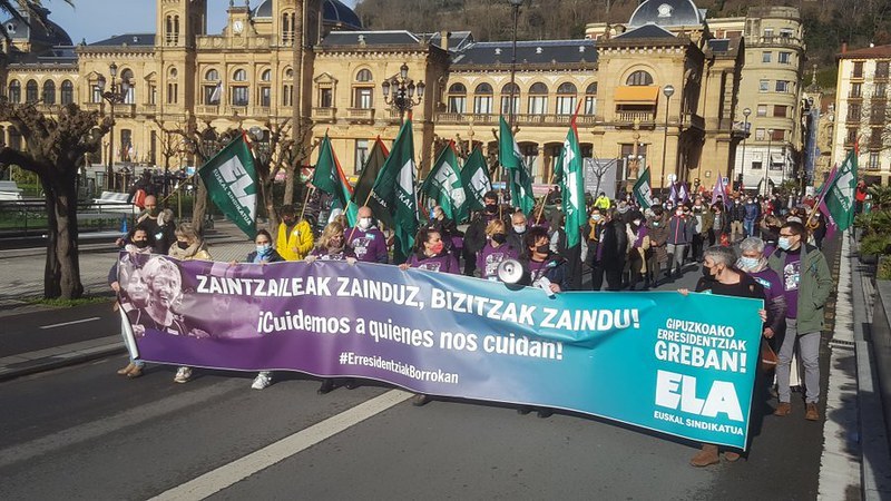El 25 de febrero y el 30 de marzo, nuevas huelgas en las Residencias de Gipuzkoa